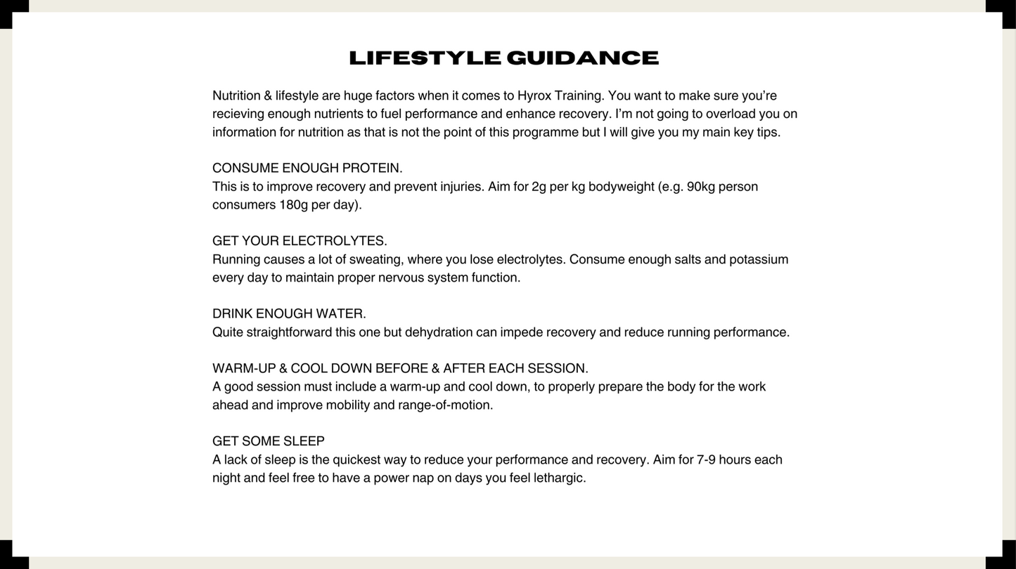 The 12 Week Hyrox Training Programme E-book