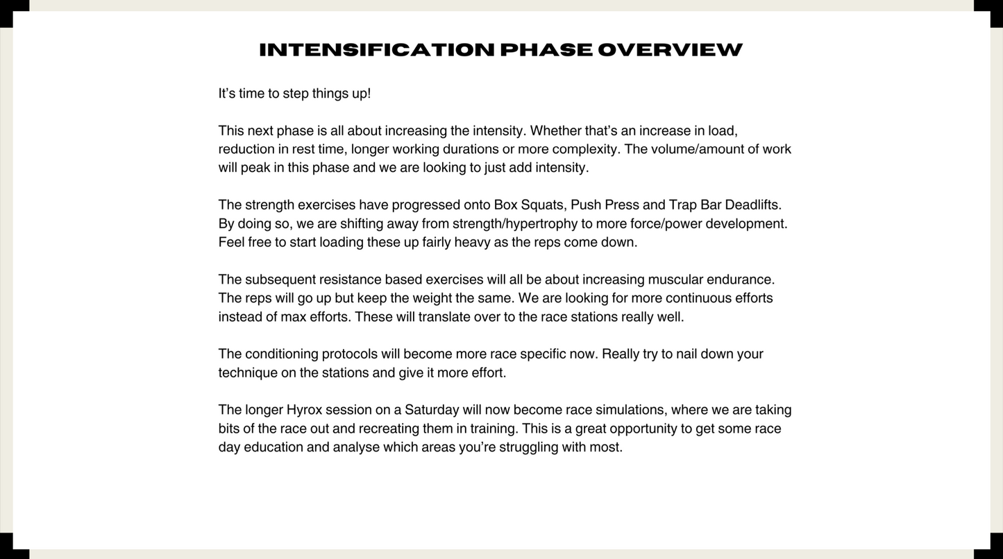 The 12 Week Hyrox Training Programme E-book